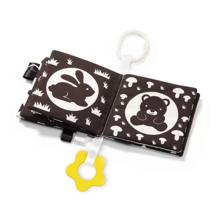 BABYONO Knižka na hranie Black&White 1×1 ks