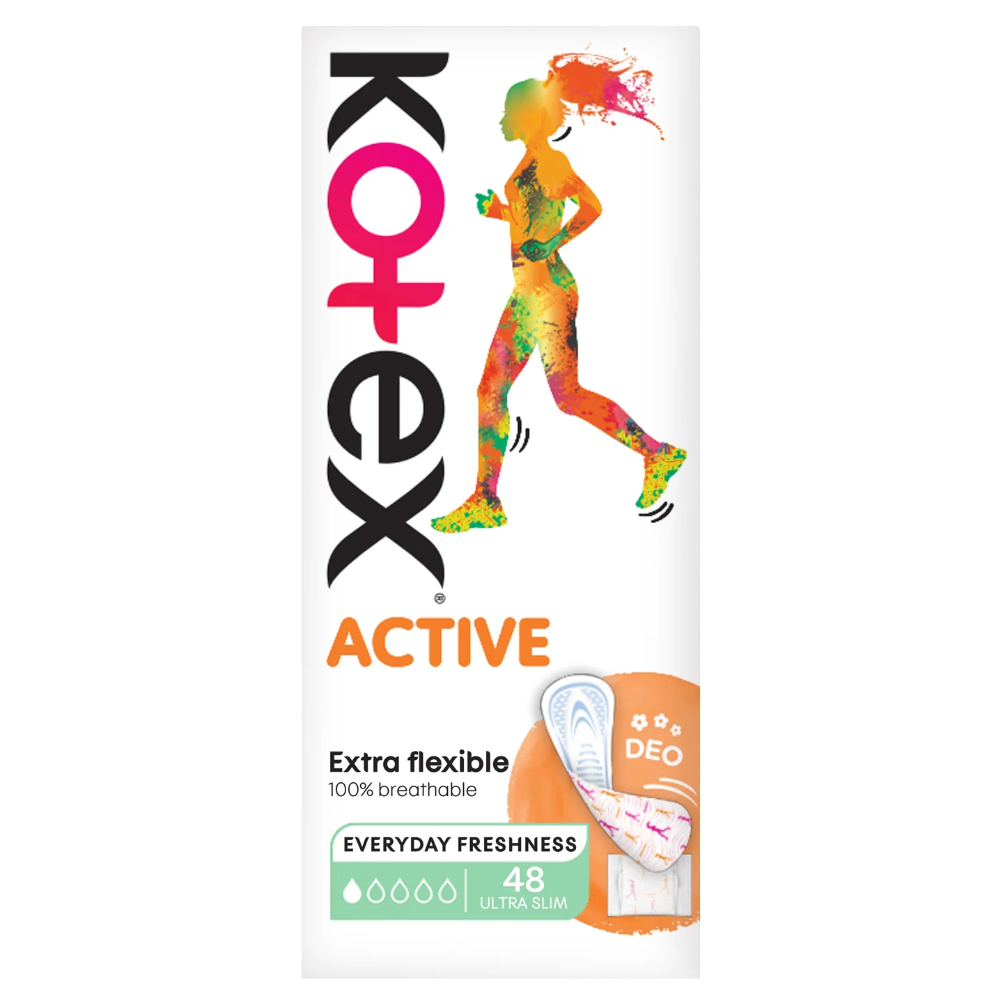 KOTEX Liners Active DEO 48 ks