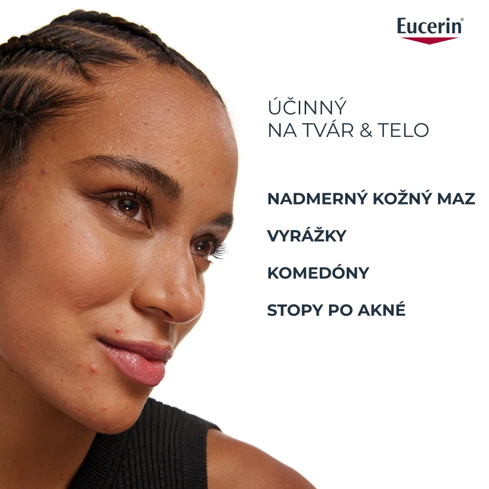 Eucerin DERMOPURE CLINICAL Exfoliačný čistiaci gél na tvár na tvár & telo 150 ml