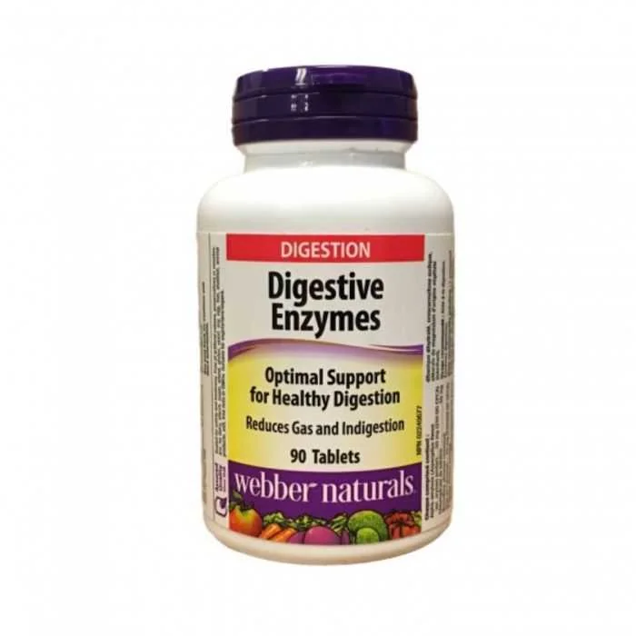 WEBBER NATURALS Tráviace enzýmy 1×90 tbl, výživový doplnok