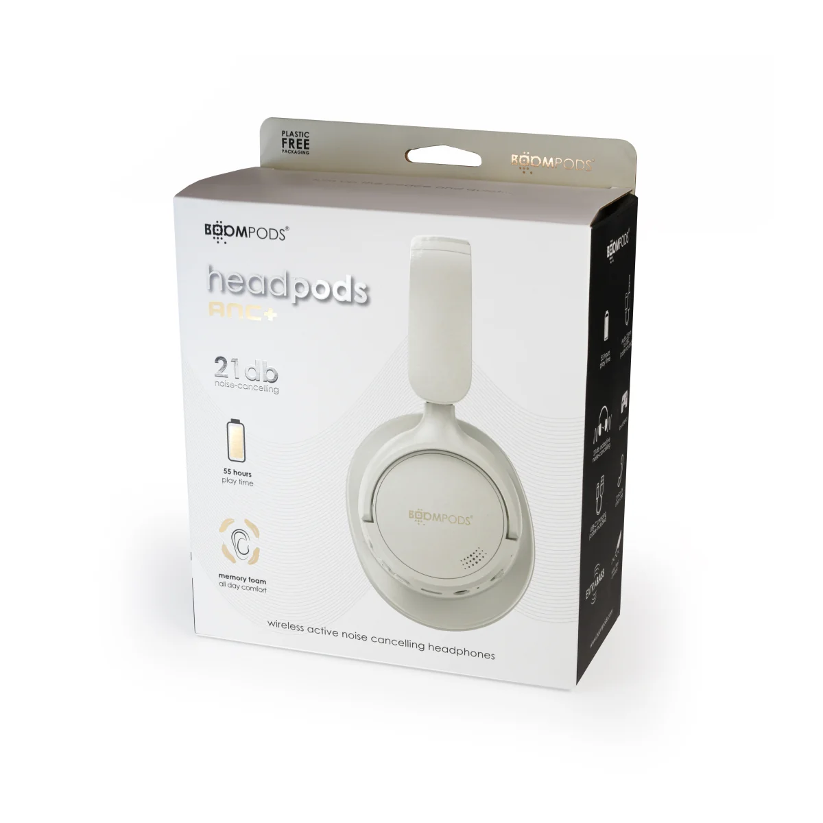 BOOMPODS ANC+  bezdrôtové slúchadlá sand