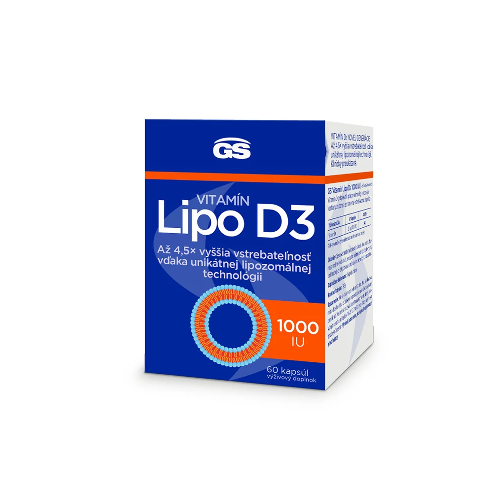 GS Vitamín Lipo D3 1000 IU 1×60 cps, výživový doplnok