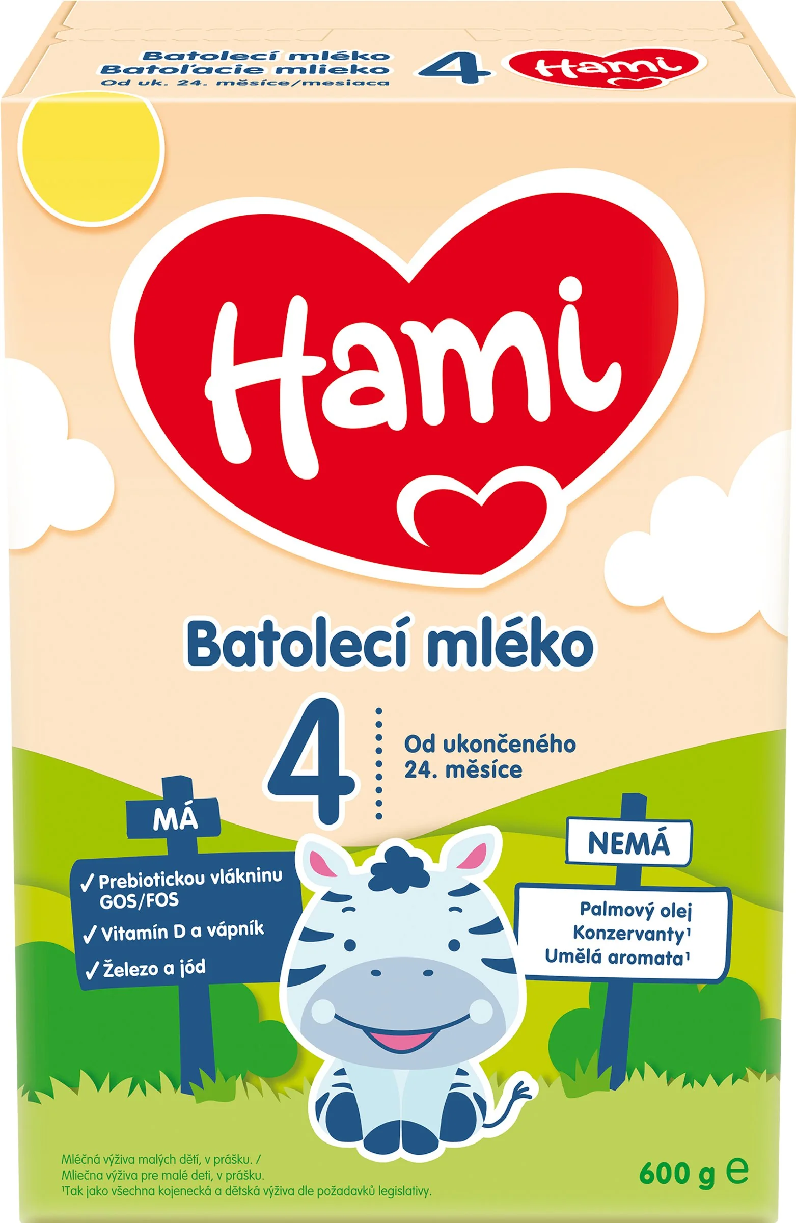 Hami batoľacie mlieko 1×600 g, mliečna výživa, od 24. mesiaca