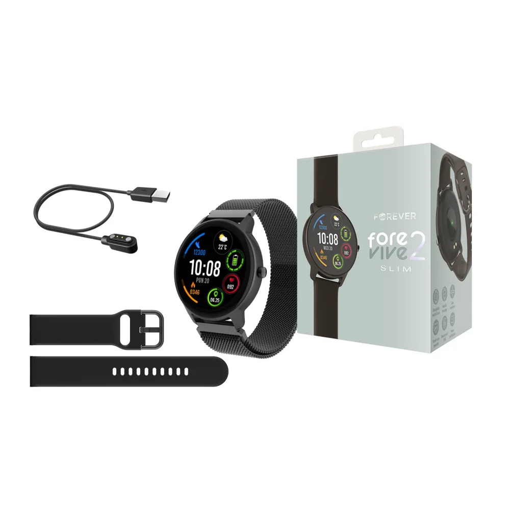 Hodinky SMART FOREVER ForeVive2 Slim SB-325 black