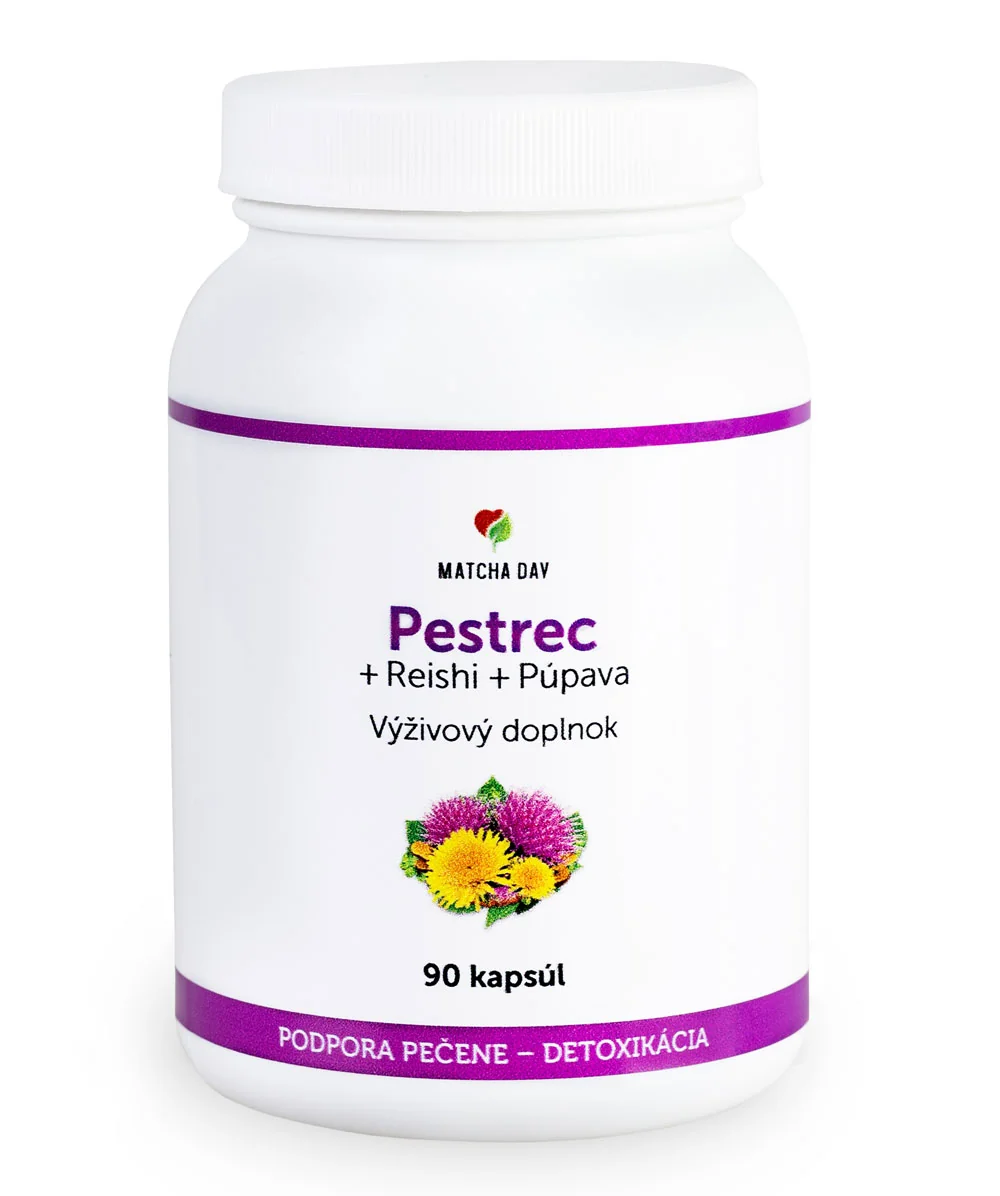MatchaDay - Pestrec + Reishi + Púpava 90 kapsúl 1x 90 cps pestrec reishi, výživový doplnok