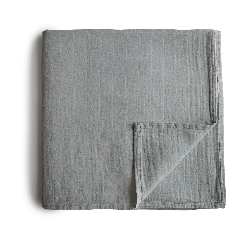 Mushie mušelínová zavinovačka z organickej bavlny, Belgian Grey 1×1 ks, bavlnená zavinovačka