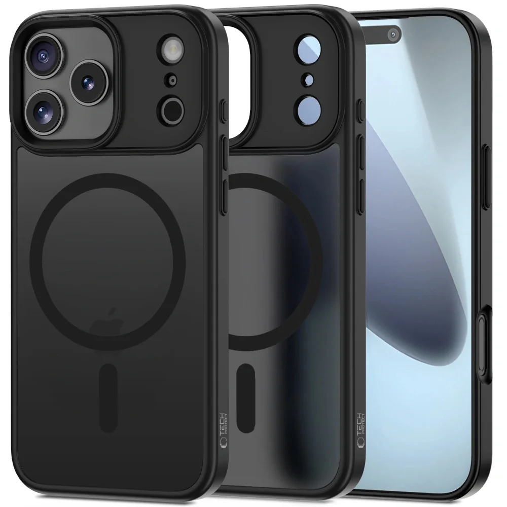 Tech-Protect Matt MagSafe kryt na iPhone 17 Pro Max, čierny