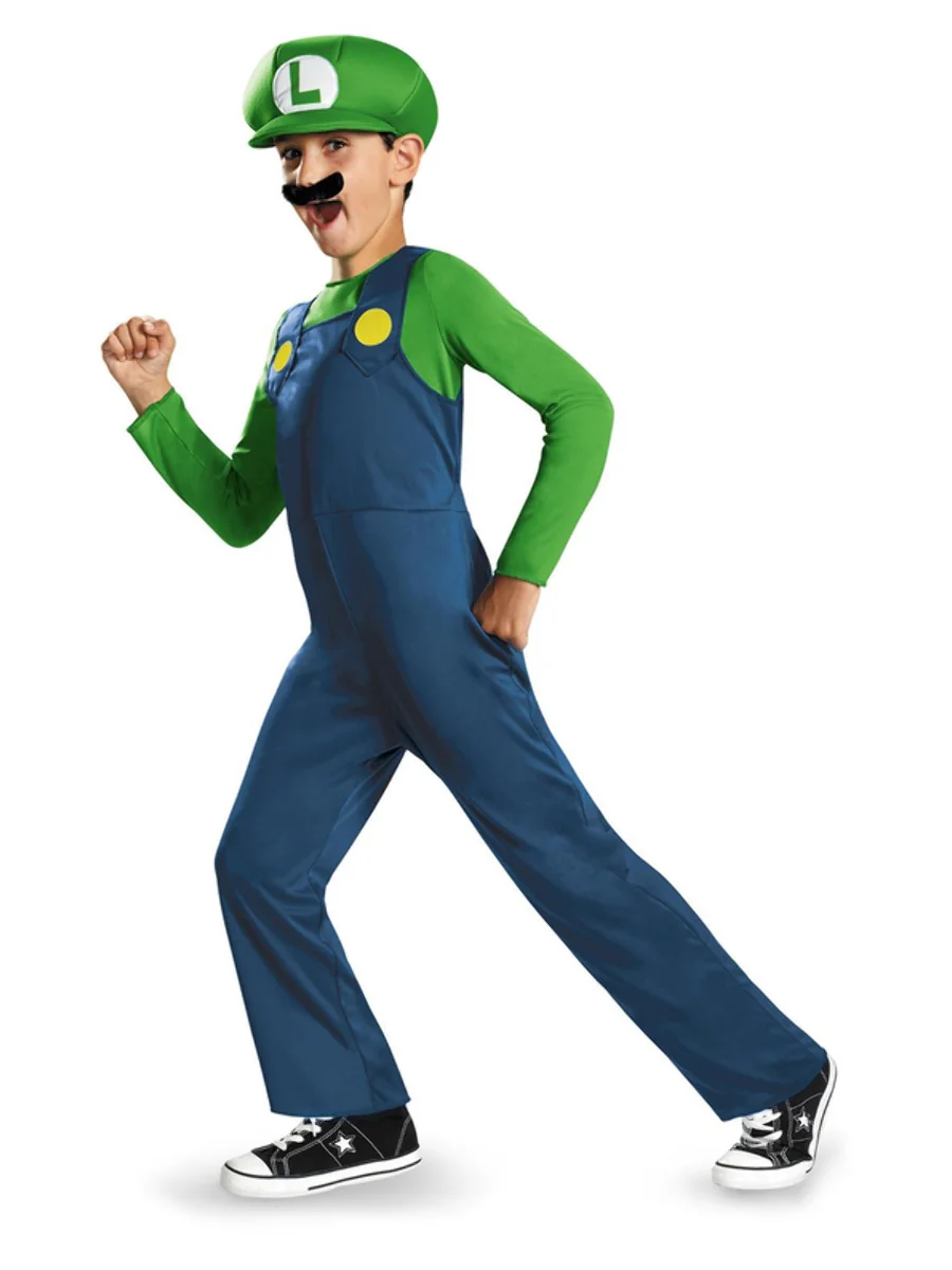 Kostým detský Mario Bros LUIGI 7-8 rokov