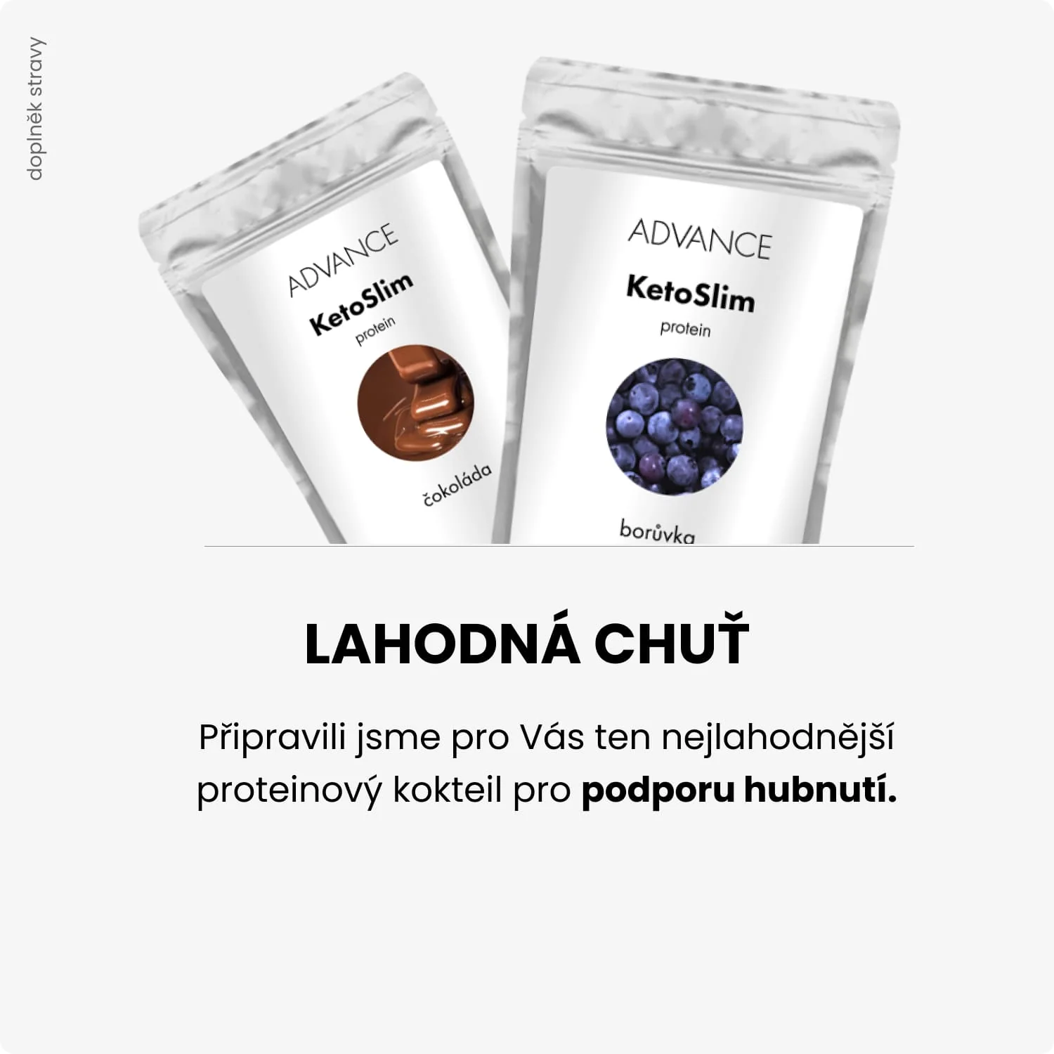 ADVANCE KetoSlim 480 g protein - príchuť čokoláda 1×480 g, výživový doplnok