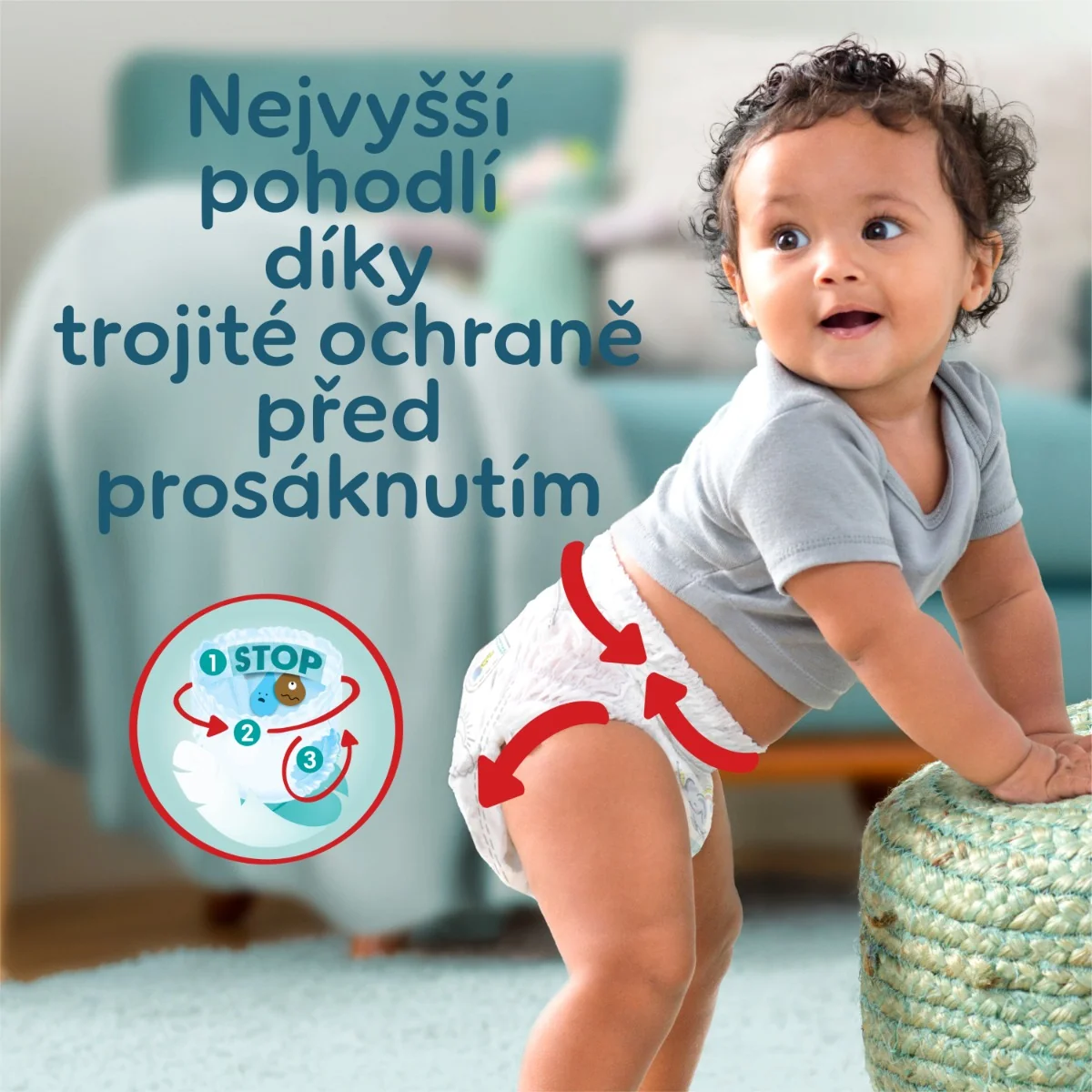 Pampers Premium Pants VP S7 27ks (15+kg) 1×27 ks, plienky