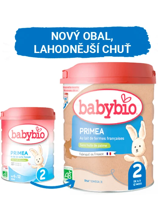 BABYBIO PRIMEA 2 dojčenské bio mlieko (800 g) 1×800 g, bio detská výživa