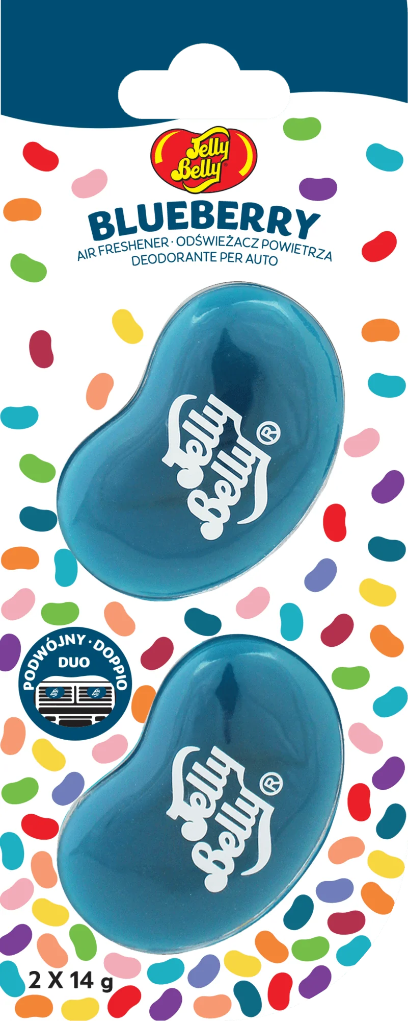 Jelly Belly VENT/CLIP-ON Blueberry osviežovač vzduchu na ventilačnú mriežku, čučoriedka