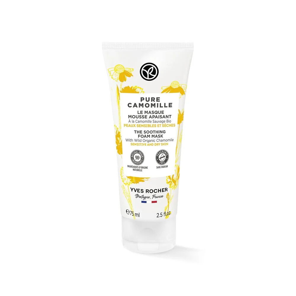 Yves Rocher Upokojujúca penová maska PURE CAMOMILLE 1×75 ml, penová maska