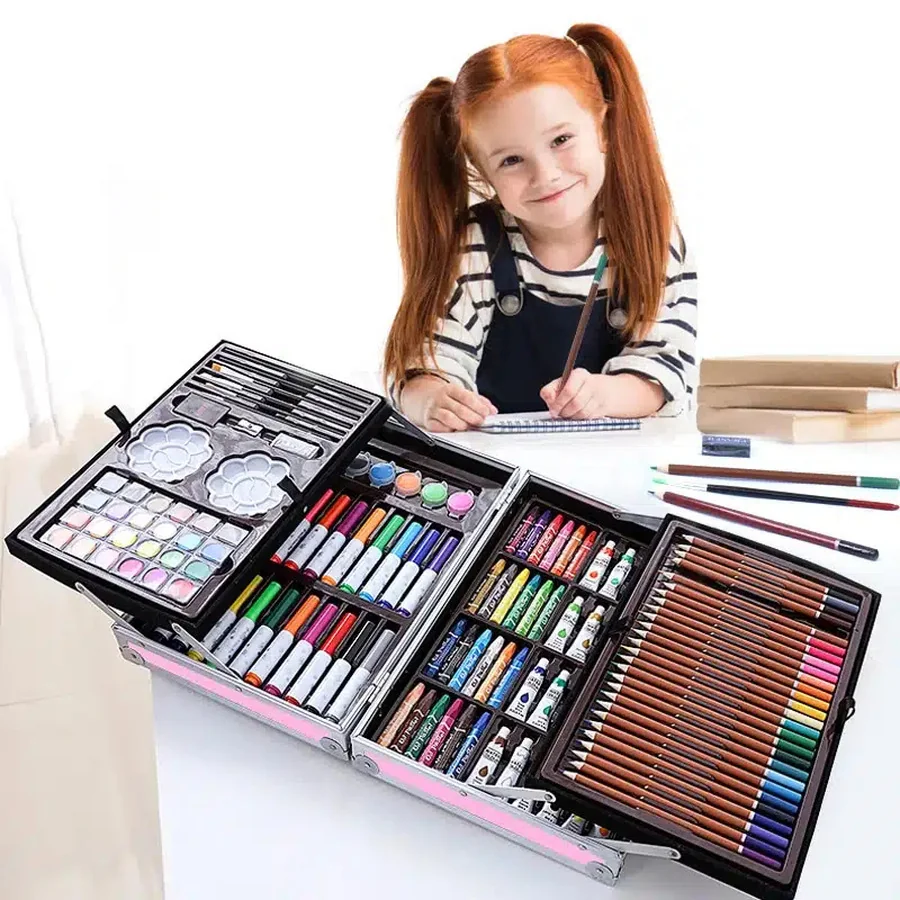 MG Art Suitcase Girl sada pre maľovanie v kufríku pre deti 145ks, ružová vá