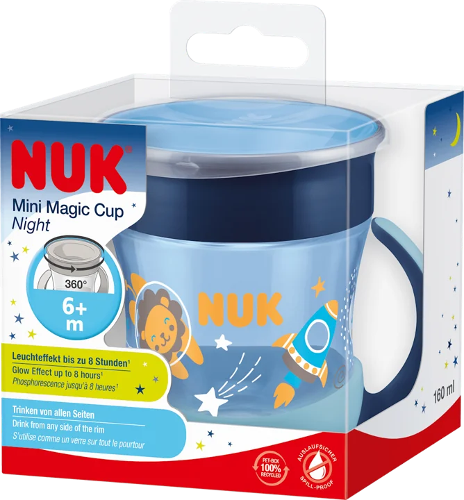 NUK hrnček Mini Magic Cup Night 160 ml modrý 1 ks