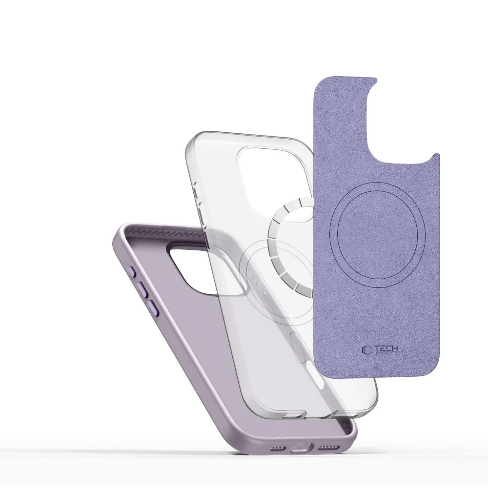 Tech-Protect Silicone Pure MagSafe kryt na iPhone 16 Pro Max, fialový