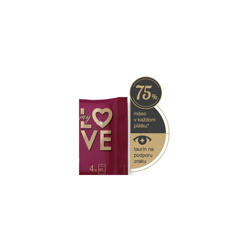 My Love SET kapsičky pre mačky s hovädzím mäsom v omáčke 4 x 85 g (2442)