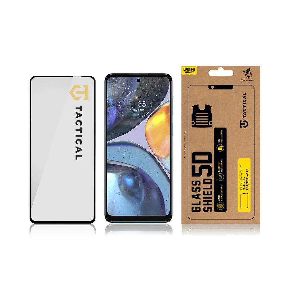 Sklo pre Motorola Moto E32/Moto E32s/Moto G22 - Čierna Prémiová ochrana disple