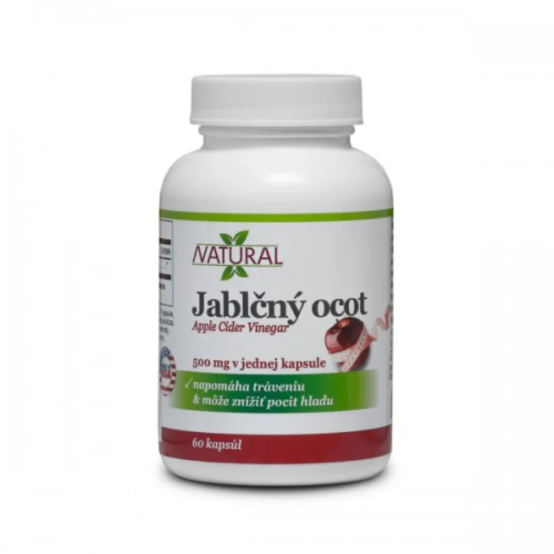Jablčný ocot | 500 mg | Detox, trávenie a metabolizmus | 60 kapsúl