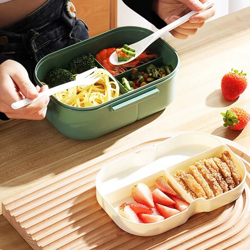 Livefy obedový box s príborom Lunch 1.2l, zelený