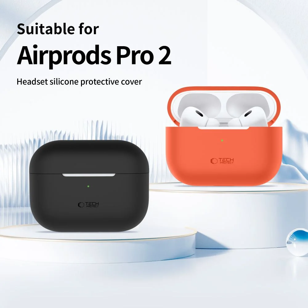 Tech-Protect Silicone puzdro na Apple AirPods Pro 1 / 2, tmavomodré