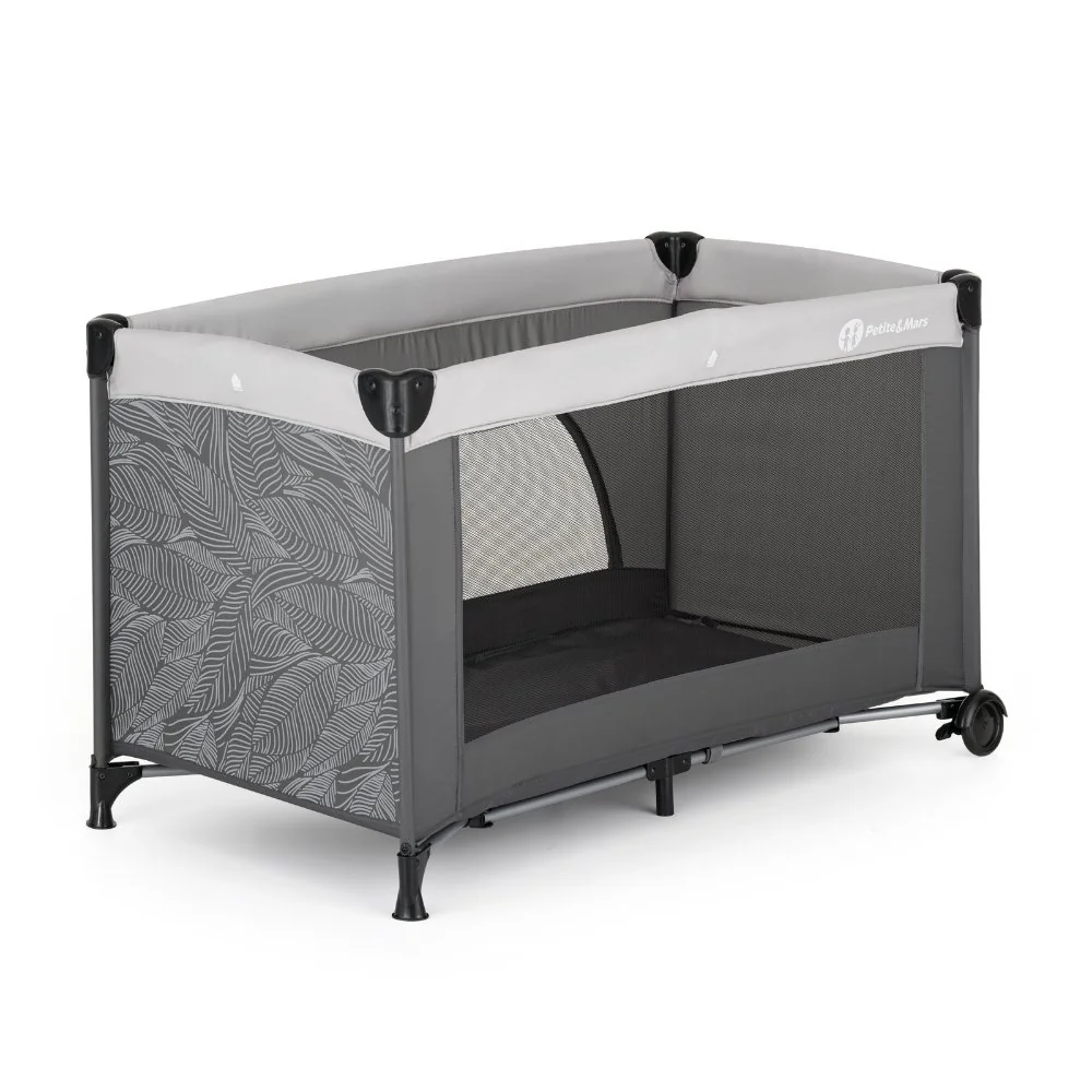 Postieľka cestovná Nyja Urban Jungle Charcoal