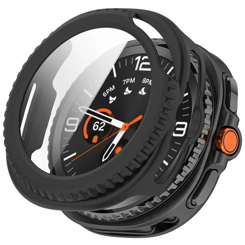 Tech-Protect Defense puzdro so sklom na Samsung Galaxy Watch 8 Classic (46mm), čierne (46mm), čierne