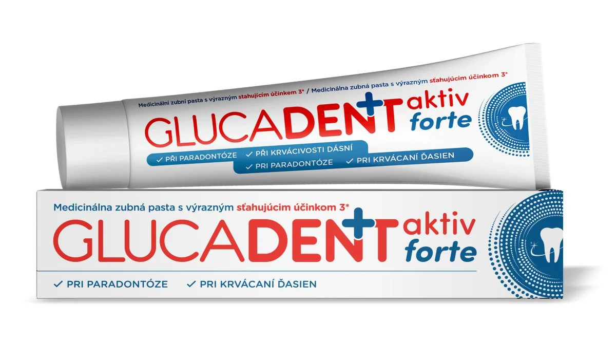 Glucadent aktiv forte zubná pasta 75 ml