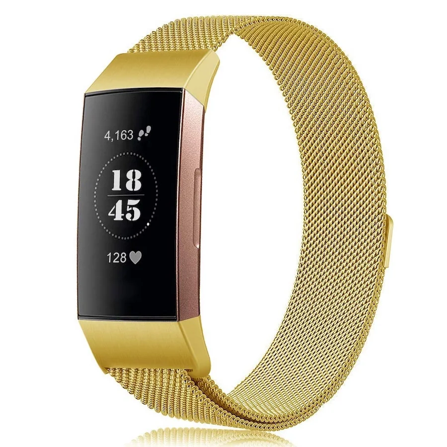 BStrap Milanese (Large) remienok na Fitbit Charge 3 / 4 gold