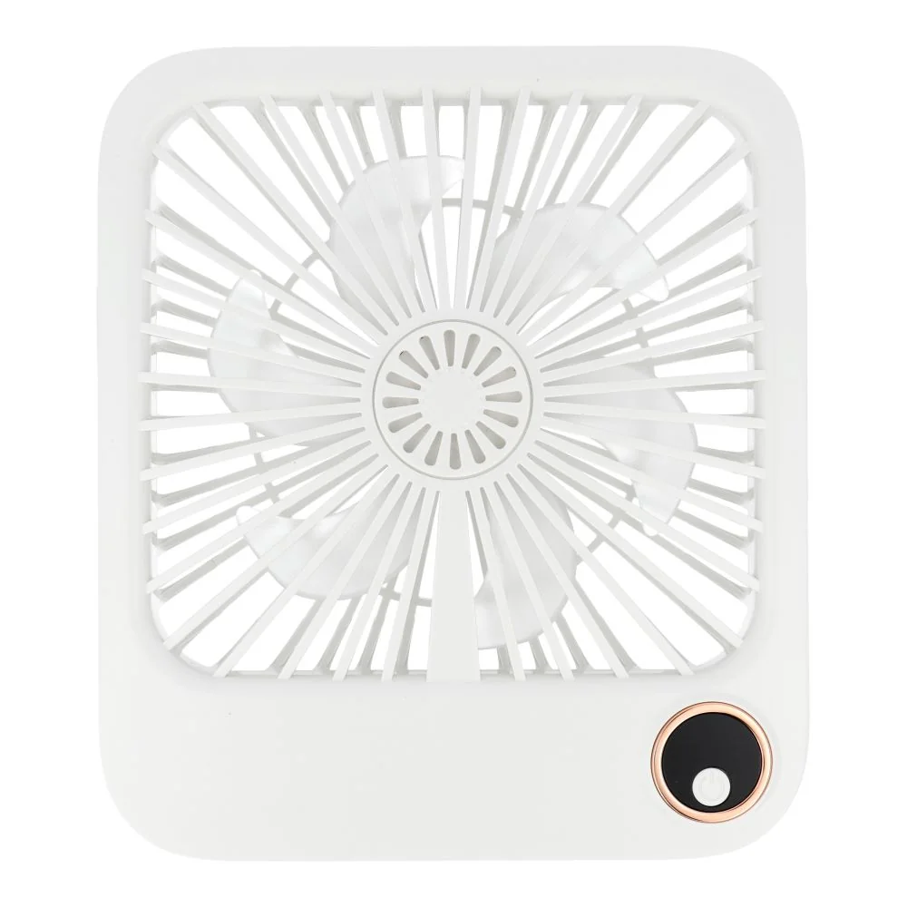 Stolový ventilátor s nastaviteľným stojanom a displejom, biely