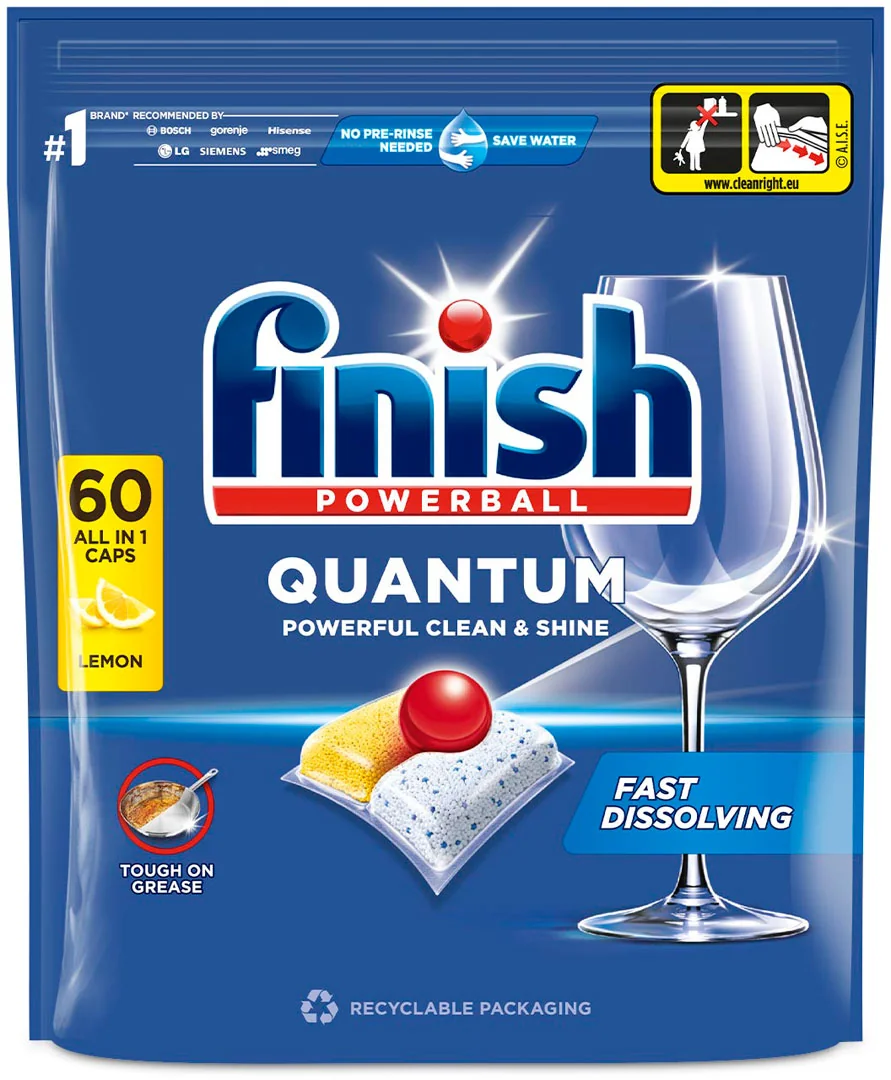 Finish Quant All in1 LEMON kapsuly do umývačky riadu 60 ks