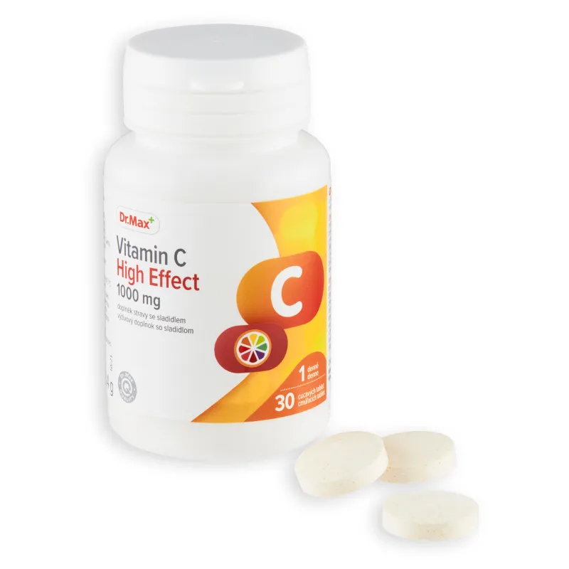Dr. Max Vitamin C High Effect 1000 mg 1×30 tbl, podpora imunity