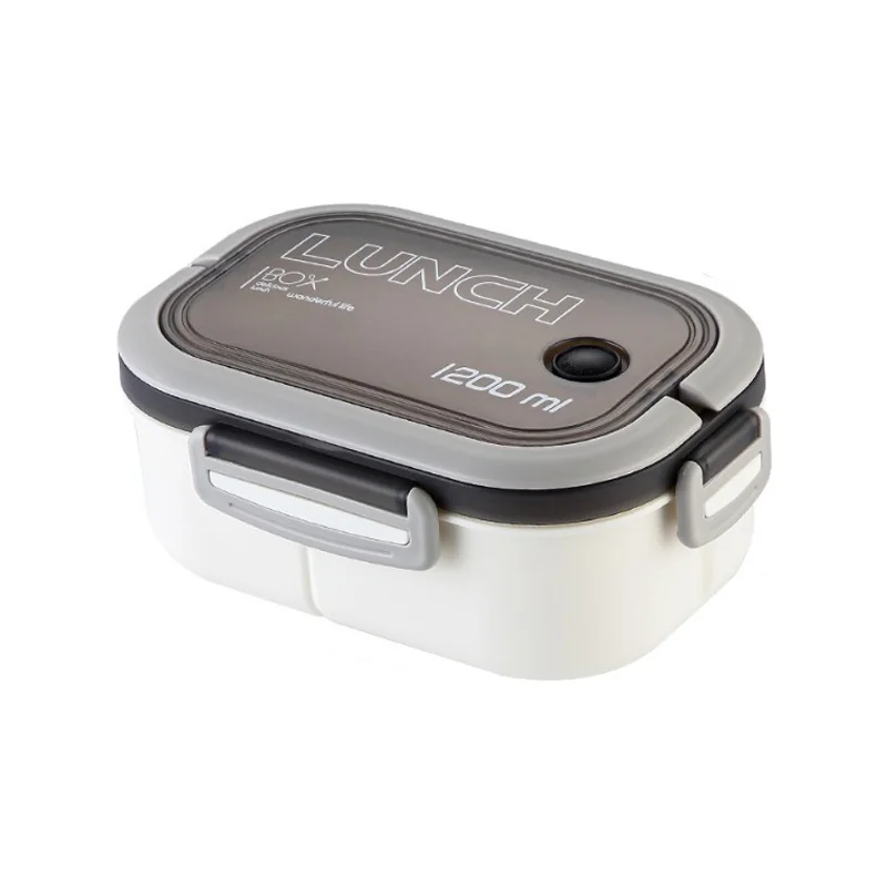 Livefy obedový box s príborom Lunch 1.2l, biely 