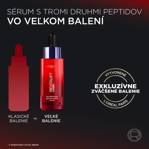 L'Oréal Paris Revitalift Laserové sérum proti vráskam s tromi typmi peptidov 50 ml
