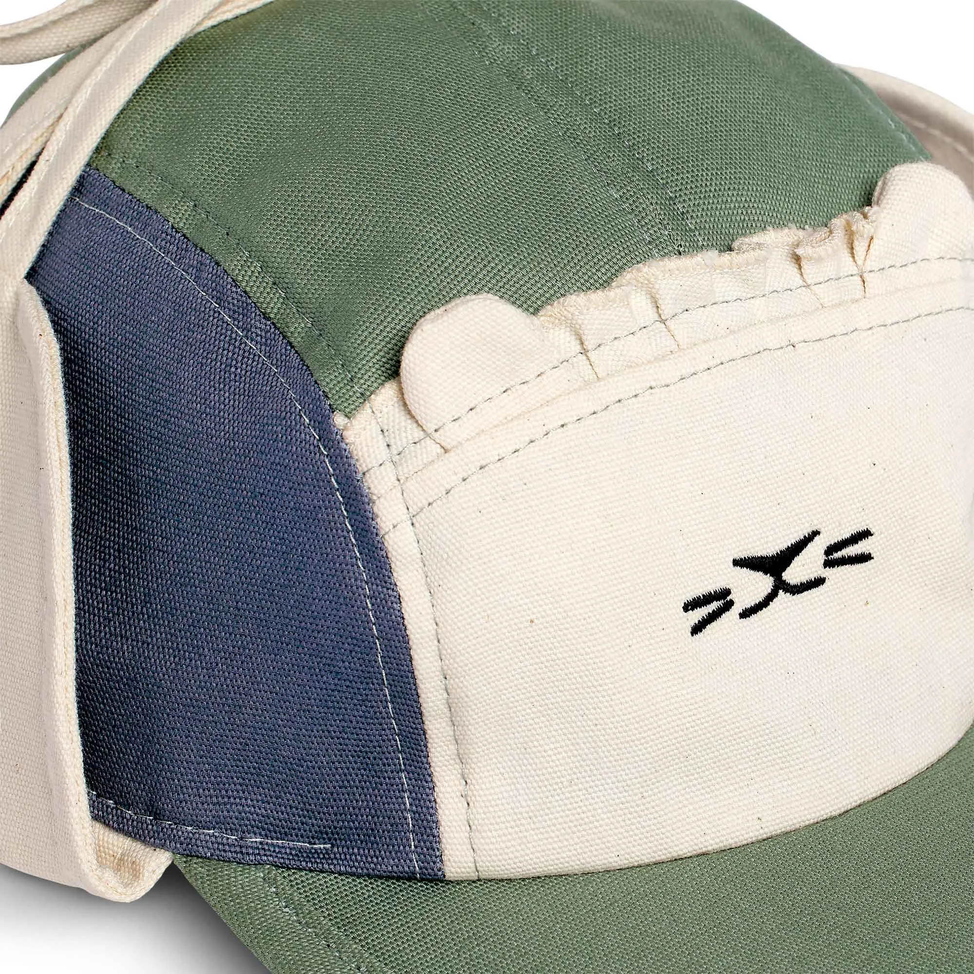 KiETLA LION šiltovka s ochranou krku s UV ochranou 48-52 cm - Green Blue