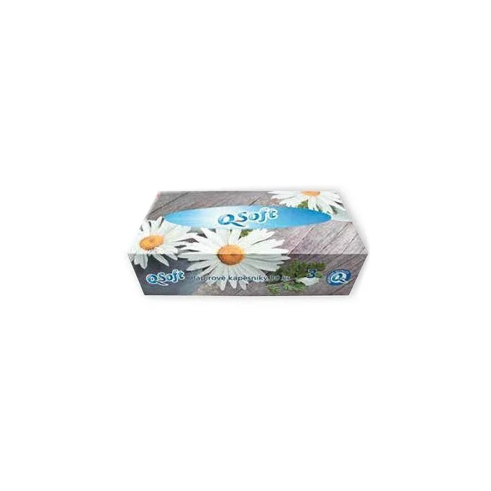 Q soft vreckovky margarétka 1×80 ks, papierové vreckovky