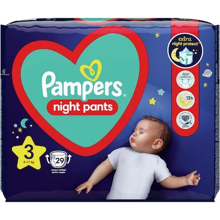Pampers Night Pants S3 29ks (6-11kg) 1×29 ks