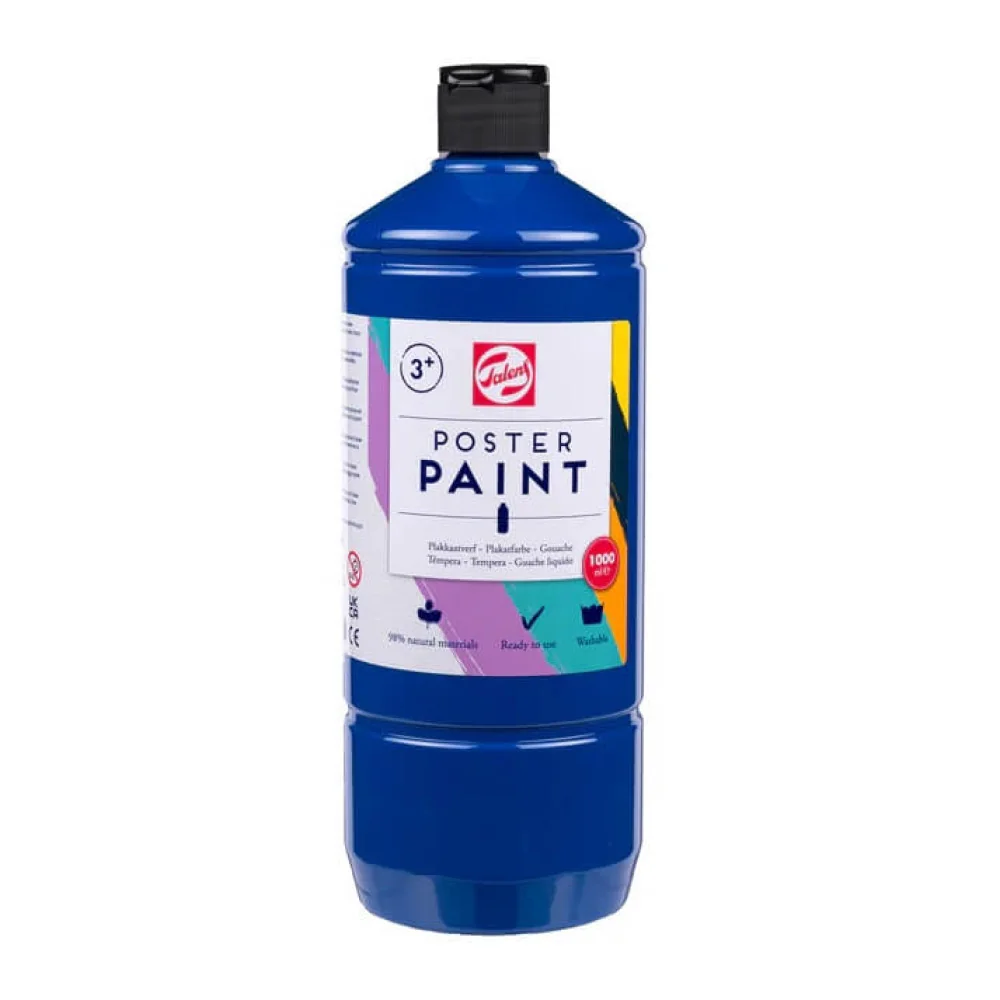 Plagátová farba školská 100ml tmavo modrá 502-Talens
