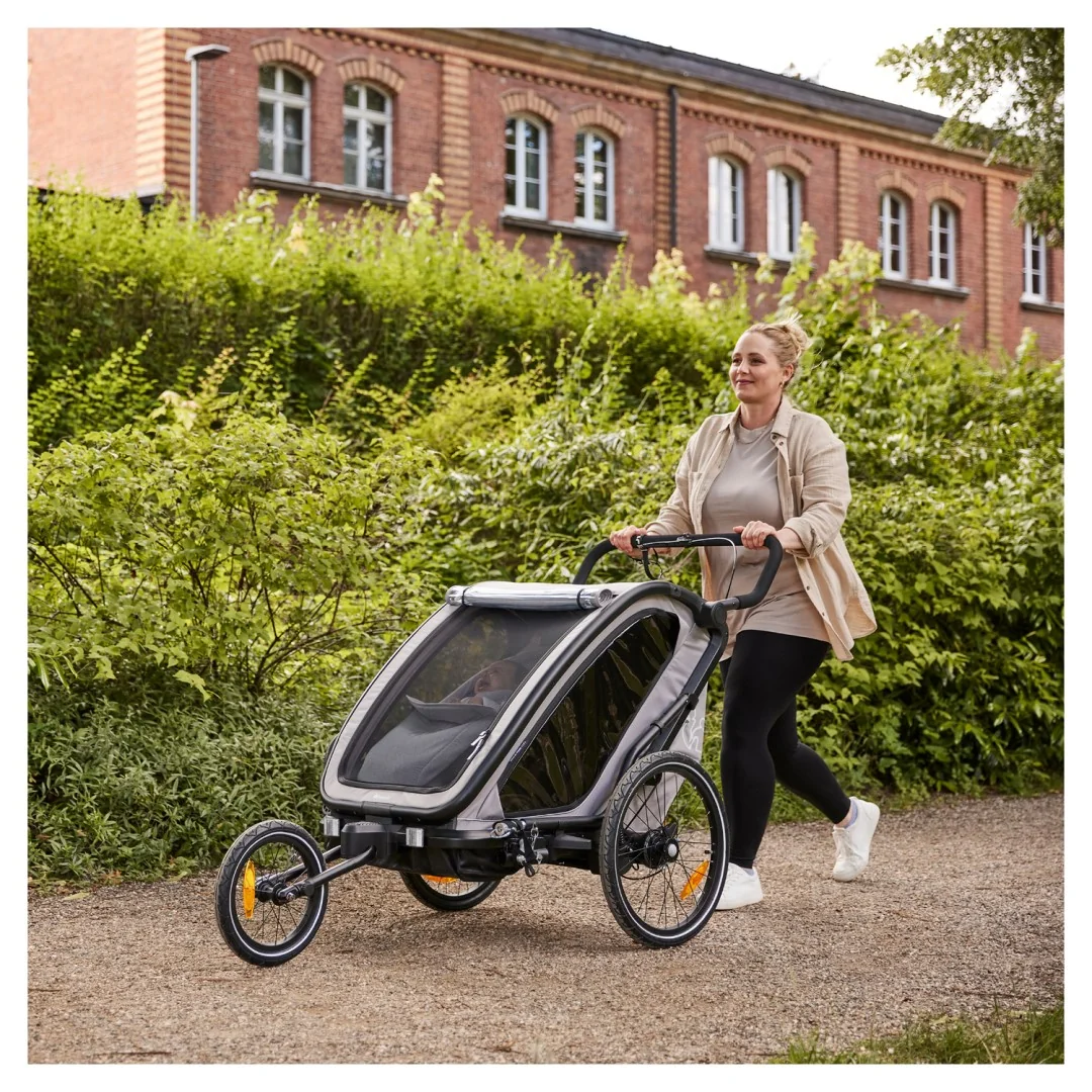 Hauck Bike N Walk Duo cyklovozík 3v1, svetlosivý