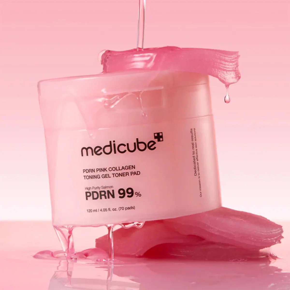 Medicube PDRN Pink Collagen Toning Gel Toner Pad Tónovacie gélové toner tampóny s PDRN, kolagénom a niacínamidom 70 ks