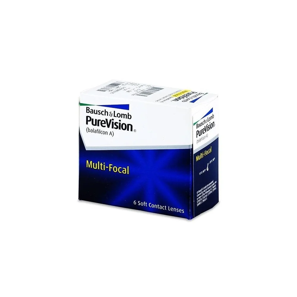 Mesačné PureVision Multi-Focal (6 šošoviek) Dioptrie: 6, Zakrivenie: 8.6, Adícia: Low