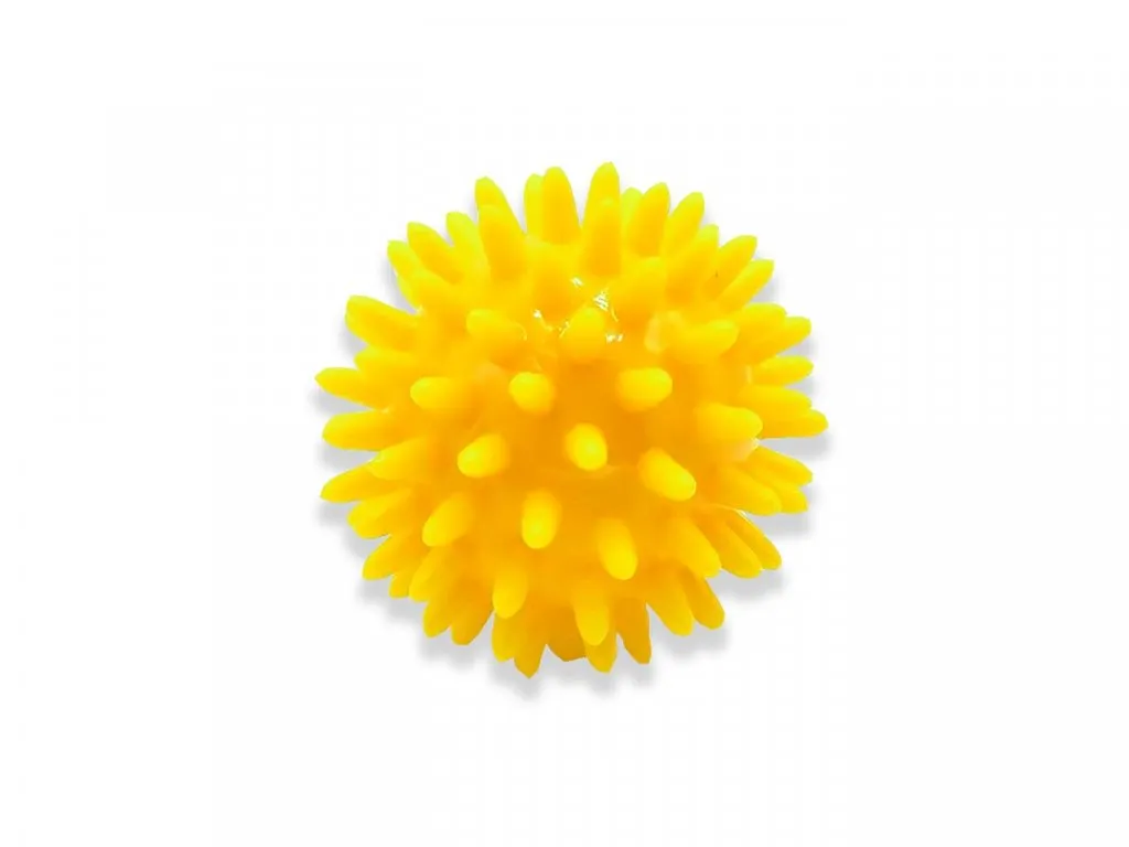 Rehabiq Masážna loptička ježko, 6 cm, žltá 1×1 ks, zdravotnícka pomôcka