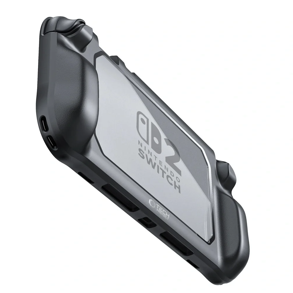 Tech-Protect Magmat kryt na Nintendo Switch 2, čierny/priesvitný