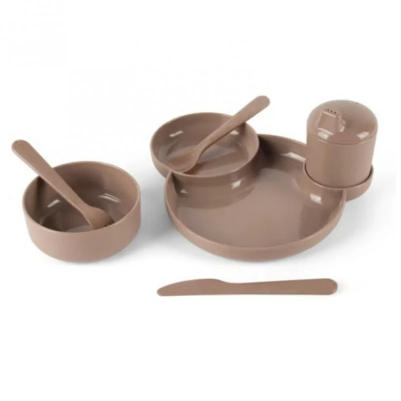 DANTOY tiny Bio jedálenský set Mocca 7ks 0m+