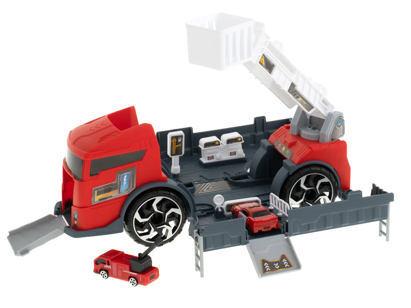 Hasičské auto Transportér – truck 2v1 + 2 autíčka