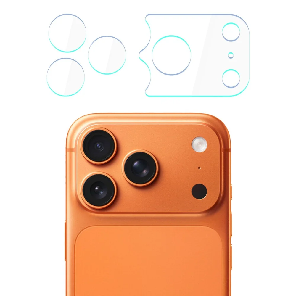 4x Ochranné sklo na fotoaparát pre Apple iPhone 17 Pro Max - Transparentná