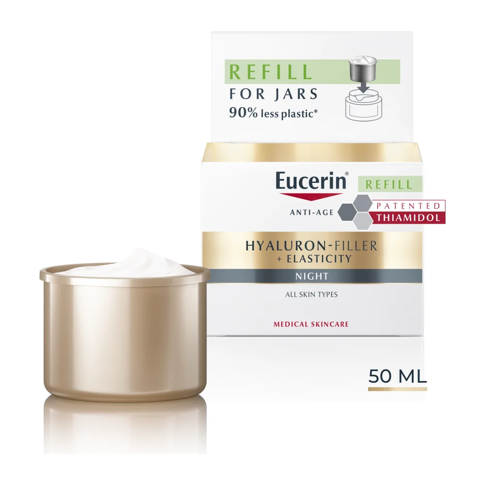 Eucerin HYALURON-FILLER + ELASTICITY Nočný krém NÁHRADNÁ NÁPLŇ 50 ml