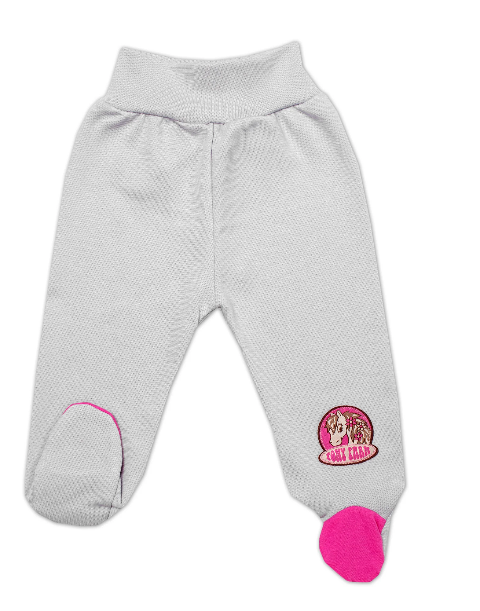 2-dielna sada G-baby body dl. rukáv + polodupačky Pony Farm, sivá, veľ. 68