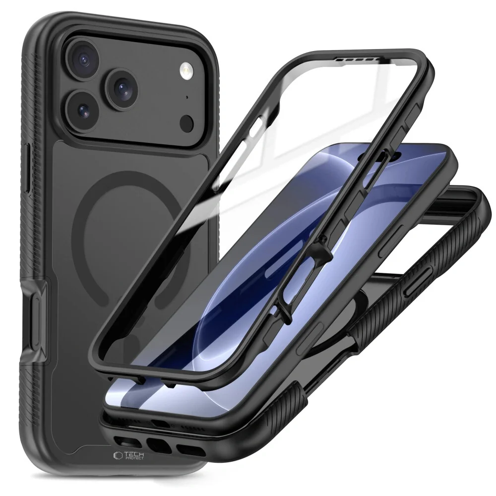 Tech-Protect Defense MagSafe kryt na iPhone 17 Pro Max / 18 Pro Max, čierny