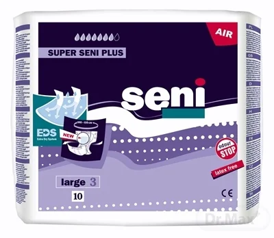 Seni SUPER PLUS AIR large 3 1×10 ks, plienkové nohavičky